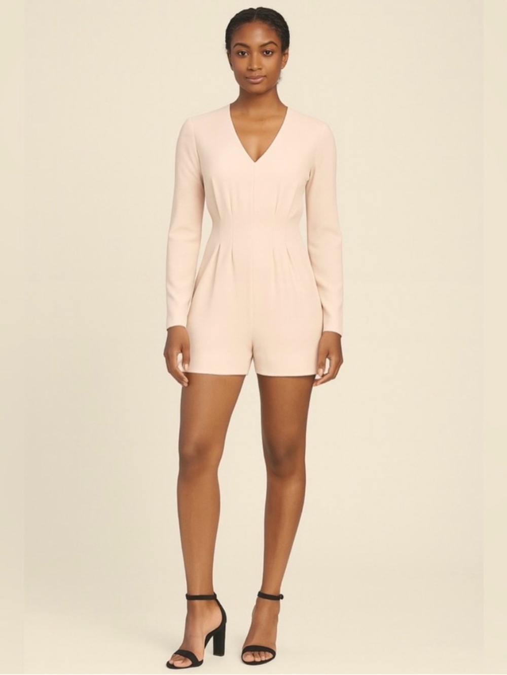 (Retail $285) Revolve INTERMIX soft Pink V-neck Romper - A